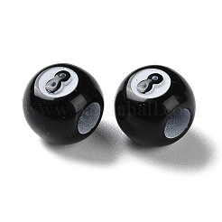 Непрозрачные акриловые европейские бусины с распылением SACR-P031-34B-01