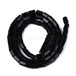 天然石オブシディアンビーズ連売り  六角柱  5~7.5x3.5~4.5mm  穴：0.6~0.8mm  約57~64個/連  14.76~15.55インチ（37.5~39.5cm）&nbsp;GG-N002-01A-01