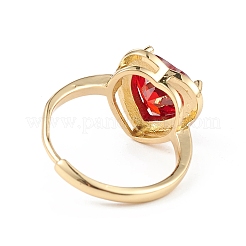 Кубический цирконий сердце регулируемое с эмалью RJEW-L100-026G-01