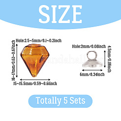 Наборы для самостоятельного изготовления подвесок из стеклянных бутылок с бриллиантами DIY-TA0012-40E