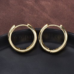 Латунные английском замке Серьги-кольца&nbsp;LS-EJEW-F260-01B-G