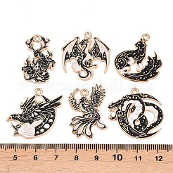 6шт 6 стиля подвески из сплава с эмалью&nbsp;ENAM-L054-03KCG