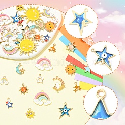 20шт 20 стиля подвески из сплава с эмалью&nbsp;ENAM-YW0008-10