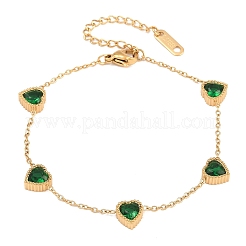 304 Edelstahl-Strass-Gliederarmbänder&nbsp;BJEW-B171-11G-02
