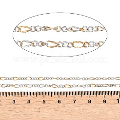 Двухцветные цепи Фигаро из нержавеющей стали 304&nbsp;CHS-P028-13A