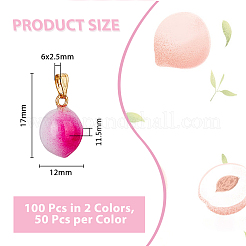 100 шт. подвески из непрозрачного стекла&nbsp;GLAA-DC0001-25