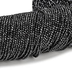 Натуральный черный камень бисер нитей G-RM241221-A16