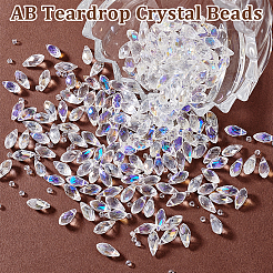 3 прядь 3 стиля гальванизированные стеклянные граненые капли бусины нити&nbsp;EGLA-GA0001-29