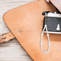 4шт. 4 стиля пластиковый ремешок для мобильного телефона с бусинами AJEW-AN0007-44