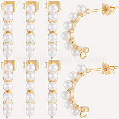 5 пара латунных гвоздиков для сережек с покрытием KK-BBC0020-92