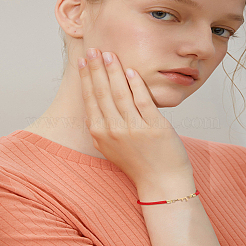 1шт регулируемый нейлоновый шнурок-слайдер браслеты для женщин&nbsp;BJEW-LP0001-32F-02