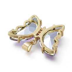 Латунные микропаве прозрачные подвески с фианитом ZIRC-P079-A01-11