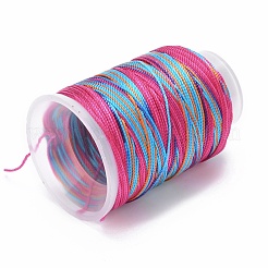 5 rouleaux de cordons en polyester teints par segments à 12 épaisseurs&nbsp;WCOR-P001-01B-016