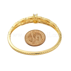 Браслеты с подвесками из латуни с микропаве из кубического циркония BJEW-H624-07C-G