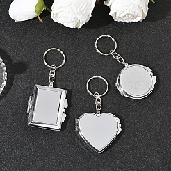 3 Stück 3 Stile Eisen-Schlüsselanhänger&nbsp;KEYC-SC0001-98P