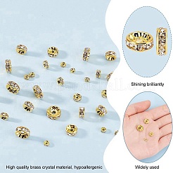 150шт 4 вида латунных бусинок со стразами RB-PH0001-66G
