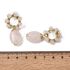 Натуральный розовый кварц&nbsp;EJEW-G454-01G-05