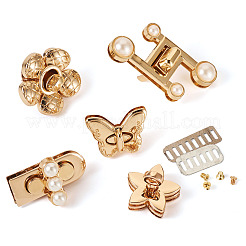 5 комплект из 5-х стильных замков-кнопок для кошелька с цветочным узором из сплава&nbsp;FIND-TA0008-51