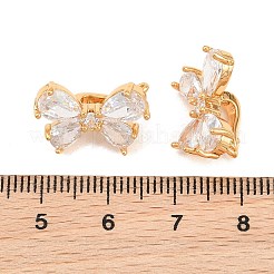 Fermoirs torsadés en laiton Shegrace avec micro-pavé de zircone cubique transparente&nbsp;XGRQ5K271-829G