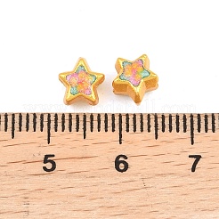Legierung Emaille-Perlen&nbsp;ENAM-D318-01G-01