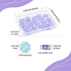 20 шт. Прозрачные стеклянные бусины GLAA-FS0002-40C