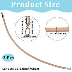 Poignées de sac rondes en simili cuir PU&nbsp;FIND-WH20023-029P-04