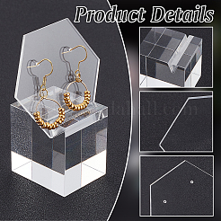 Акриловые подставки для сережек куб EDIS-WH0032-16A