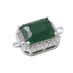 Стойка покрытие латунь микропаве прозрачный кубический цирконий прямоугольный соединитель подвески&nbsp;KK-A234-028P-01