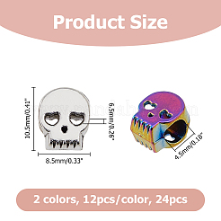 24 шт. Европейские бусины из сплава 2 цветов&nbsp;FIND-HS0001-72