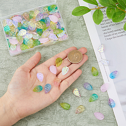 160шт 8 цвета стеклянные подвески GLAA-DC0001-35