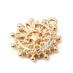 Ciondoli in ottone con pavé di zirconi chiari&nbsp;ZIRC-L106-02G-02