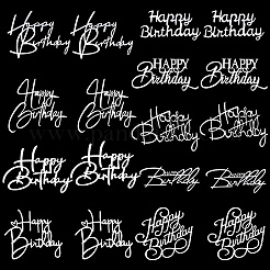 18 pièce de 9 styles de décorations pour gâteaux d'anniversaire&nbsp;AJEW-SP0001-83C