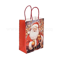 Рождественские бумажные сумки с принтом Санта-Клауса ABAG-P015-04A