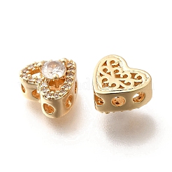 Латунные микро-паве прозрачные кубические цирконии и стеклянные многорядные звенья&nbsp;KK-M318-23G