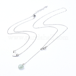 Ensembles de colliers et pendentifs lariat coeur&nbsp;NJEW-JN02803-03