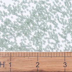 MIYUKIデリカビーズ  シリンダー  日本製シードビーズ  11/0  （db1415)透明なライトモスグリーン  1.3x1.6mm  穴：0.8mm  約2000PCS /ボトル  10 G /ボトル&nbsp;SEED-JP0008-DB1415