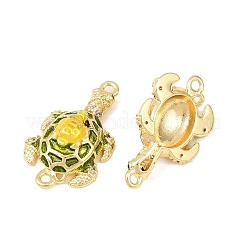 Латунные микропаве прозрачные кубические цирконии черепаховый соединительный элемент&nbsp;KK-F931-05G