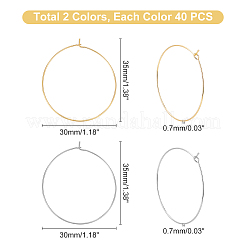 80 pieza de 2 colores 316 anillos de acero inoxidable quirúrgico con dijes para copas de vino&nbsp;STAS-DC0001-46