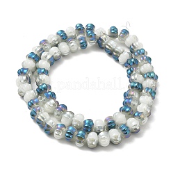 Полурадужные гальванические стеклянные бусины GLAA-G106-02A-HR01