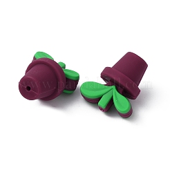 Perles de silicone écologiques de qualité alimentaire pour pot de feuilles&nbsp;SIL-WH0014-18I