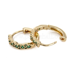 Scintillanti orecchini a cerchio con zirconi per ragazze donne&nbsp;EJEW-H126-28G-A