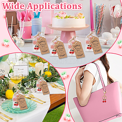 30шт. акриловые брелки-подвески в виде вишни&nbsp;KEYC-TW00001