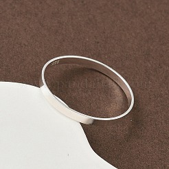 女性用スター指輪シルバーフィンガー指輪925個  プレーンバンドリング  銀  2.2mm  内径：19.7mm&nbsp;RJEW-NH0002-02E-S