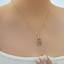 Ожерелья с подвеской в виде глаза из богемской латуни с синими кубическими цирконами NX3734-1