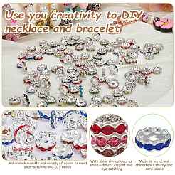 120 шт. Латунные бусины со стразами FIND-SZ0003-65B