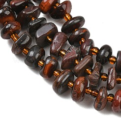 Fili di perline di occhio di tigre rosso naturale tinto&nbsp;GG-CBA3A44-B14-01