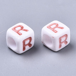 Perle acriliche bianche opache&nbsp;SACR-R252-02R