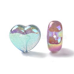 УФ-покрытие Радужные радужные бусины из АБС-пластика с блестками KY-G025-06