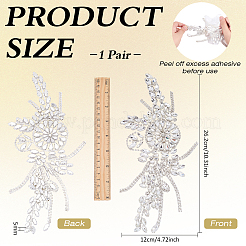 Corsages décoratifs en résine et strass en forme de fleur pour accessoires vestimentaires&nbsp;PATC-WH0021-064C