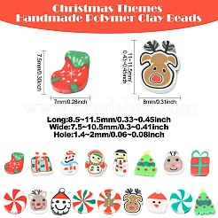 200 шт. бусины из полимерной глины ручной работы с рождественской тематикой&nbsp;CLAY-CJ0001-95